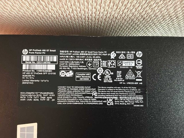 Hp prodesk 400 g7 small desktop - afbeelding 4 van  4