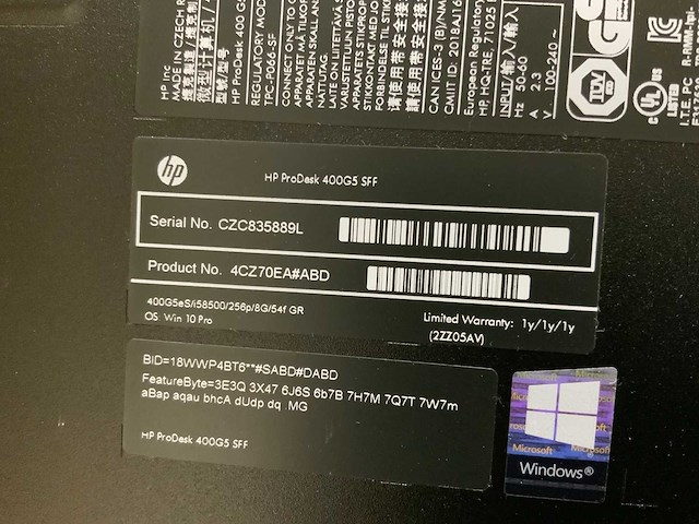 Hp prodesk 405 g5 sff werkplek met desktop - afbeelding 4 van  8