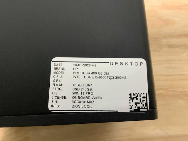 Hp prodesk 600 desktop mini desktop (4x) - afbeelding 5 van  8