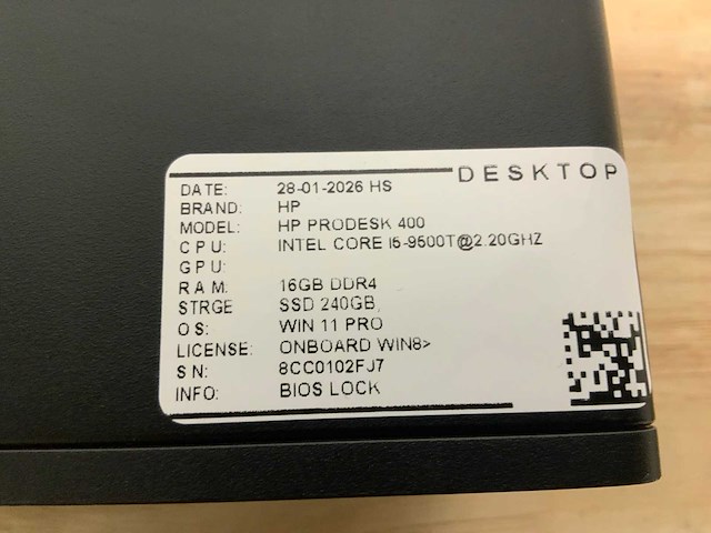 Hp prodesk 600 desktop mini desktop (4x) - afbeelding 6 van  8