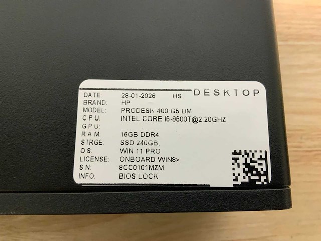 Hp prodesk 600 desktop mini desktop (4x) - afbeelding 7 van  8