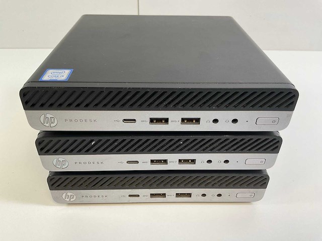 Hp prodesk 600 g3, core(tm) i5 7th gen, 8 gb ram, 256 gb nvme mini desktops (3x) - afbeelding 1 van  7