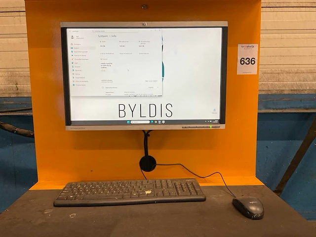 Hp prodesk 600 g3 desktop en monitor in verrijdbaar frame - afbeelding 6 van  7