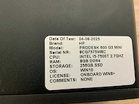 Hp prodesk 600 g3 mini desktop (6x) - afbeelding 2 van  10