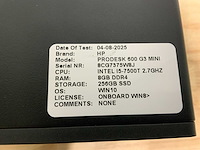 Hp prodesk 600 g3 mini desktop (6x) - afbeelding 6 van  10
