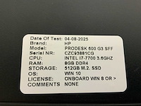 Hp prodesk 600 g3 ssf desktop (4x) - afbeelding 4 van  6