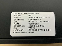 Hp prodesk 600 g3 ssf desktop (4x) - afbeelding 6 van  6