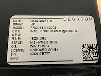 Hp prodesk 600 g5 sff desktop (4x) - afbeelding 6 van  8