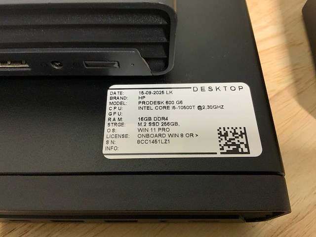 Hp prodesk 600 g6 desktop (2x) - afbeelding 4 van  5