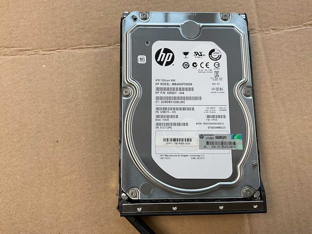 Hp proliant 4530 gen9, 1x 4tb sas(mg04sca40en) - 1x 4tb sas(mb004000jwwqb) - 2x 4tb sas(mb004000jydpb) - 39x 4tb sas(mb4000fcwdk) node storage - afbeelding 4 van  12