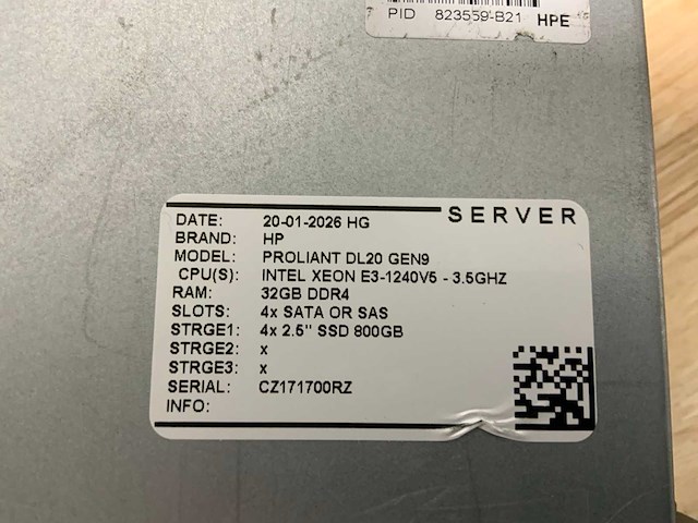 Hp proliant dl20 gen 9 server (2x) - afbeelding 2 van  11
