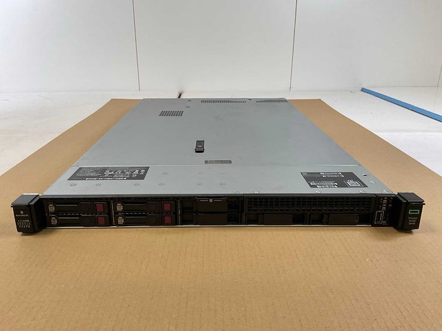 Hp proliant dl360 gen 10, 2x xeon(r) gold 5218, 4x 32 gb ram, 4x 960 gb sas(vk000960wsxh) rack mount chassis - afbeelding 1 van  10