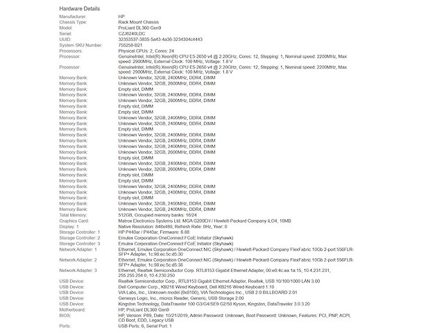 Hp proliant dl360 gen 9, 2x xeon(r) e5-2650 v4, 512 gb ram(16x 32 gb), no hdd, rack mount chassis - afbeelding 2 van  10