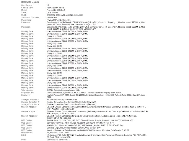 Hp proliant dl360 gen 9, 2x xeon(r) e5-2650 v4, 512 gb ram(16x 32 gb), no hdd, rack mount chassis - afbeelding 2 van  10