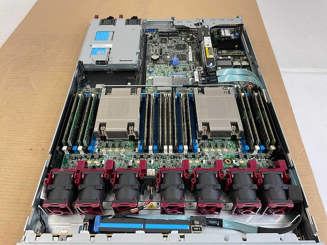 Hp proliant dl360 gen 9, 2x xeon(r) e5-2650 v4, 512 gb ram(16x 32 gb), no hdd, rack mount chassis - afbeelding 8 van  10