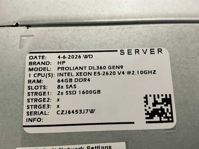 Hp proliant dl360 gen 9 server - afbeelding 4 van  4