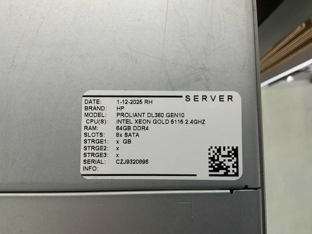 Hp proliant dl360 gen10 (xeon gold) server - afbeelding 5 van  8