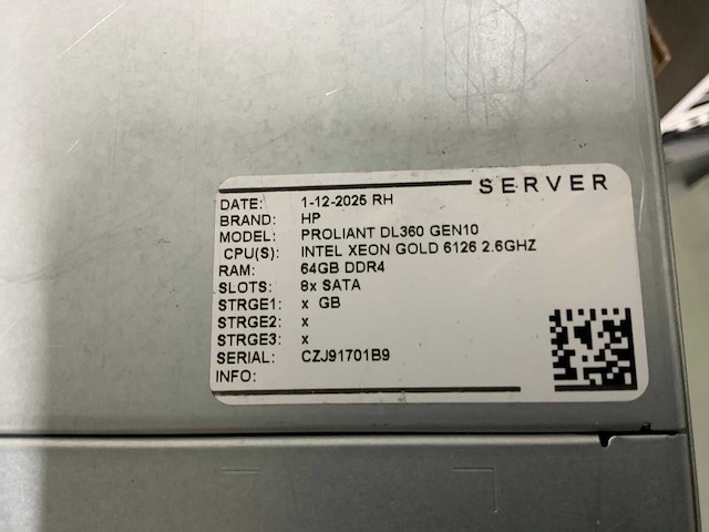 Hp proliant dl360 gen10 (xeon gold) server - afbeelding 8 van  8