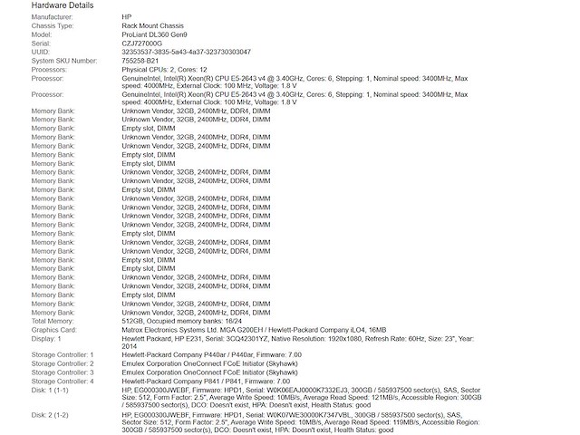 Hp (proliant dl360 gen9) - 2x xeon(r) e5-2643 v4, 512 gb ram (16x32gb), 600 gb sas rack mount chassis - afbeelding 4 van  4