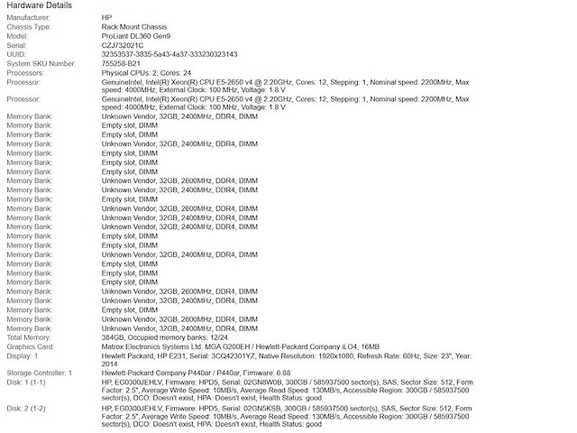 Hp (proliant dl360 gen9) - 2x xeon(r) e5-2650 v4, 384 gb ram (12x32gb), 600 gb sas rack mount chassis - afbeelding 9 van  9