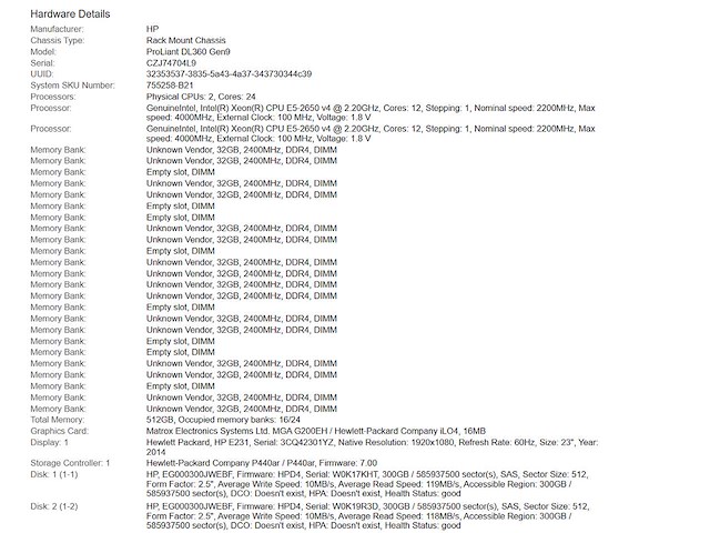 Hp (proliant dl360 gen9) - 2x xeon(r) e5-2650 v4, 512 gb ram (16x32gb), 600 gb sas rack mount chassis - afbeelding 8 van  8