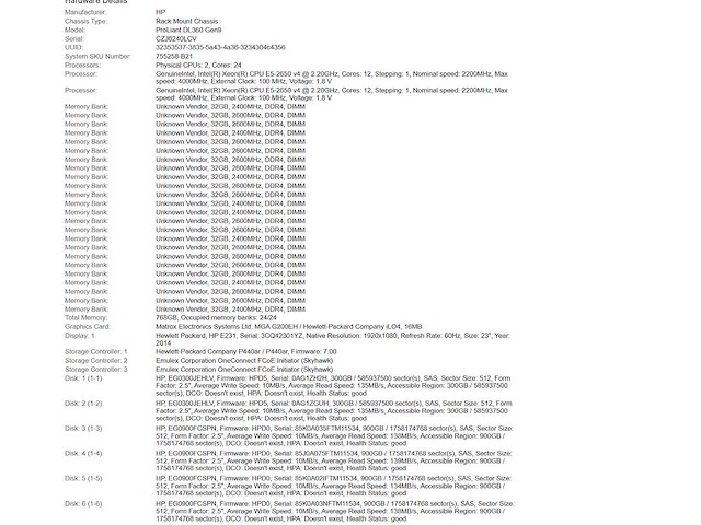 Hp (proliant dl360 gen9) - 2x xeon(r) e5-2650 v4, 768 gb ram (24x32gb), 4 tb sas rack mount chassis - afbeelding 9 van  9