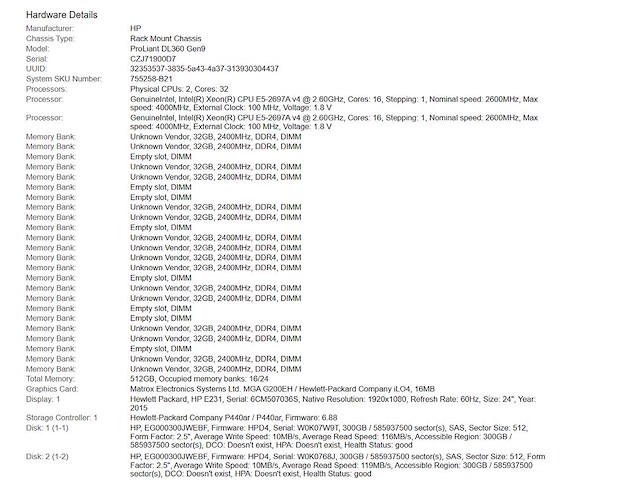 Hp (proliant dl360 gen9) - 2x xeon(r) e5-2697a v4, 512 gb ram (16x32gb), 600 gb sas rack mount chassis - afbeelding 8 van  8