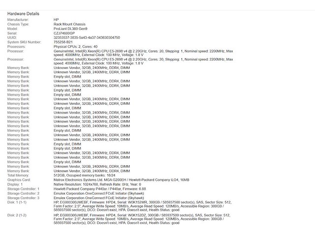 Hp (proliant dl360 gen9) - 2x xeon(r) e5-2698 v4, 512 gb ram (16x32gb), 600 gb sas rack mount chassis - afbeelding 5 van  5