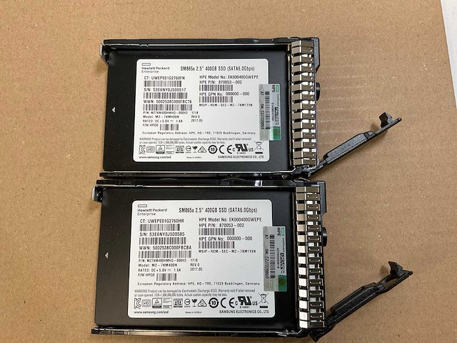 Hp proliant dl360 gen9, 2x xeon(r) e5-2680 v4, 128 gb ram(8x 16gb), 4x 400 gb ssd(ek000400gwepe) rack mount chassis - afbeelding 2 van  10