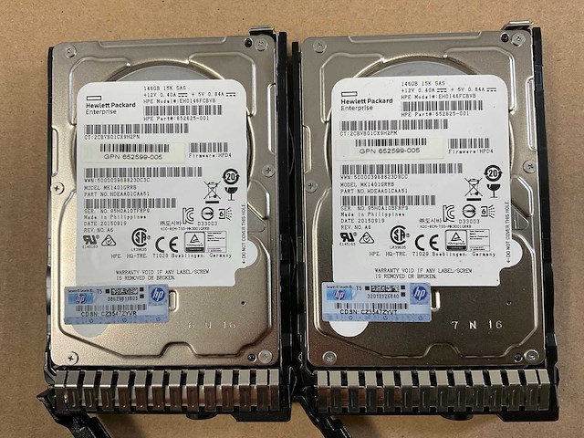 Hp proliant dl380 gen 9, 2x xeon(r) e5-2667 v3, 16x 16 gb ram, 2x 147 gb sas(eh0146fcbvb) - 8x 600 gb sas(eg000600jwjnp) rack mount chassis - afbeelding 5 van  15