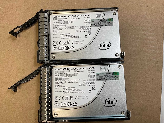 Hp proliant dl380 gen9, 2x xeon(r) e5-2650 v4, 768 gb ram(24x 32gb), 2x 480 gb ssd(vk0480gdjxv) rack mount chassis - afbeelding 1 van  7