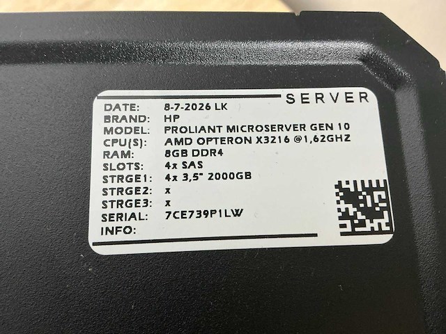 Hp proliant microserver gen10 server - afbeelding 6 van  8