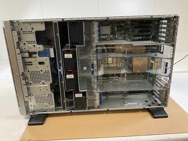 Hp proliant ml350p gen8, xeon(r) e5-2620, 8x 4 gb ram, 4x 450 gb sas(eg0450fbvfm) tower server - afbeelding 10 van  12