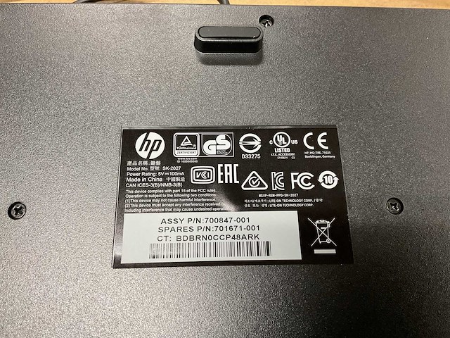 Hp sk2027 toetsenbord (9x) - afbeelding 5 van  6