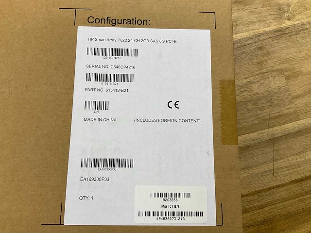 Hp smart array p822 24-ch 2gb sas 6g pci-e - afbeelding 2 van  2