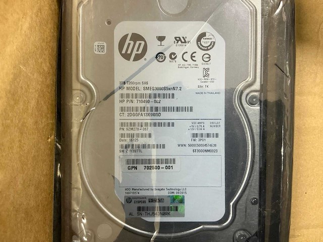 Hp smeg 3000s5xnn7.2 harde schijf 3tb - afbeelding 2 van  2