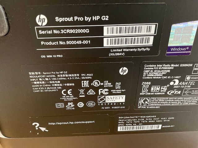 Hp sprout pro g2 22”, core(tm) i7 7th gen, 16 gb (2x8gb), 512 gb ssd, nvidia geforce gtx 960m 2 gb all-in-one desktops (2x) - afbeelding 3 van  13
