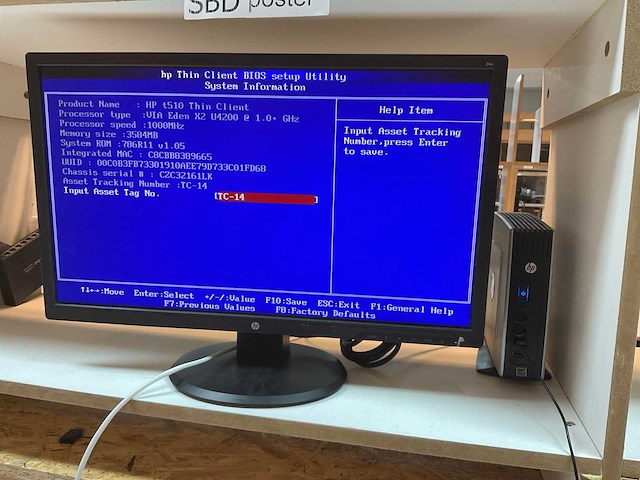Hp t510 werkplaatstafel met thinclient met monitor - afbeelding 3 van  10