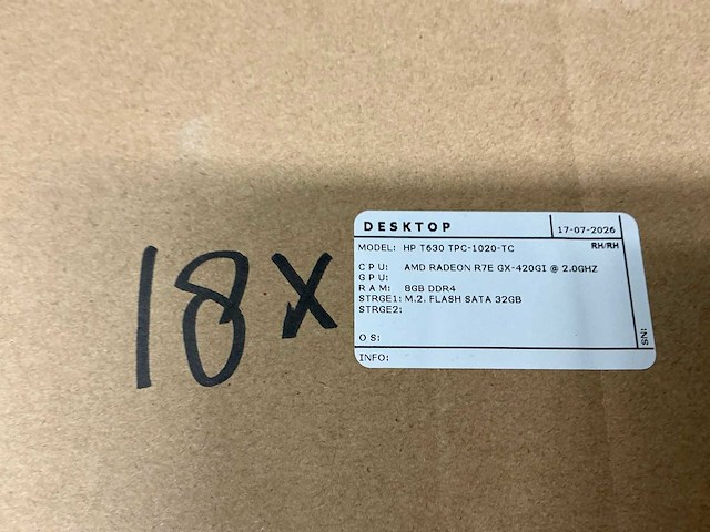 Hp t630 thin client desktop (18x) - afbeelding 5 van  7