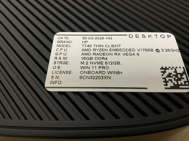 Hp t740 thinclient desktop - afbeelding 2 van  4