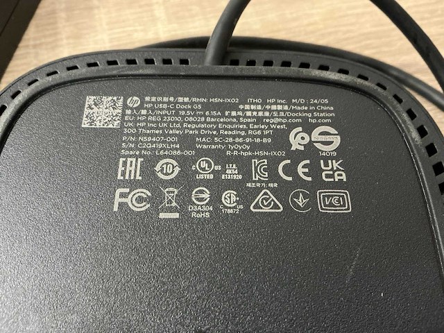 Hp usb-c dock g5 dockingstation - afbeelding 4 van  4