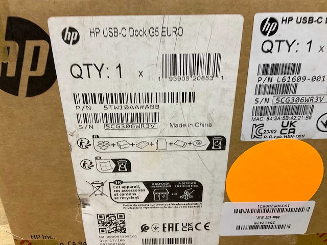 Hp usb-c dock g5 euro - afbeelding 2 van  2