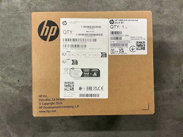 Hp usb-c/a universal dock g2 - afbeelding 1 van  3