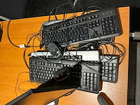 Hp v24i monitor 24” met toetsenborden en muizen - afbeelding 2 van  3