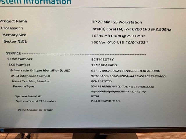 Hp z2 mini g5 desktop - afbeelding 7 van  8