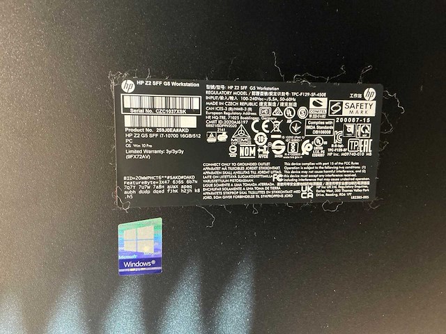 Hp z2 sff g5 desktop - afbeelding 5 van  5