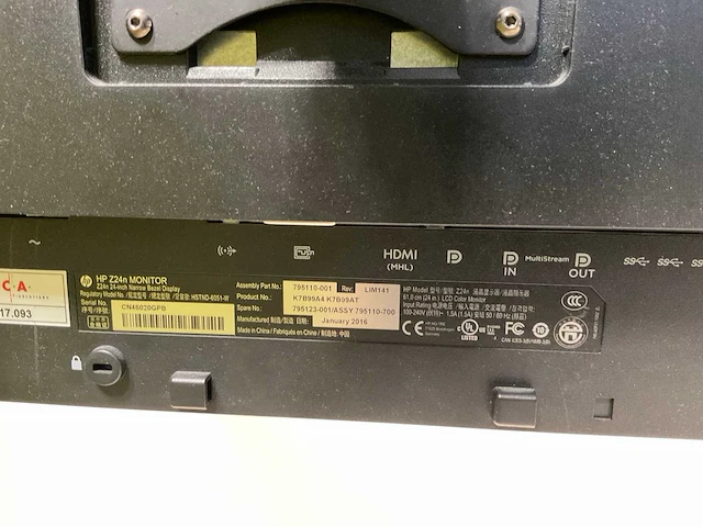 Hp z24n monitor (4x) - afbeelding 4 van  6