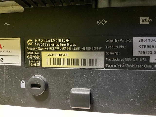 Hp z24n monitor (4x) - afbeelding 5 van  6