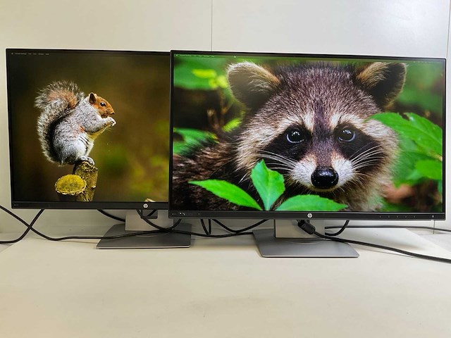 Hp (z27n) 27”, 2560x1440 (qhd) ips monitors (2x) - afbeelding 1 van  7