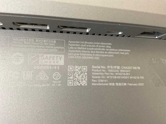 Hp (z27u g3) 27”, 2560x1440 (qhd) ips monitor - afbeelding 7 van  7